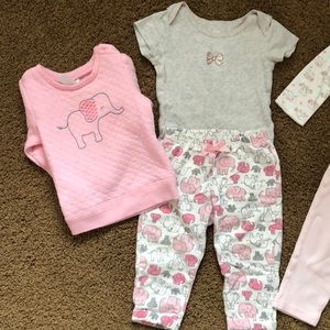 Carter's Matching Sets - Baby girl elephant outfits Carter's Matching Sets - Baby girl elephant outfits